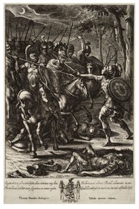 Niso matando a Volscens. Estado 2 de Wenceslaus Hollar